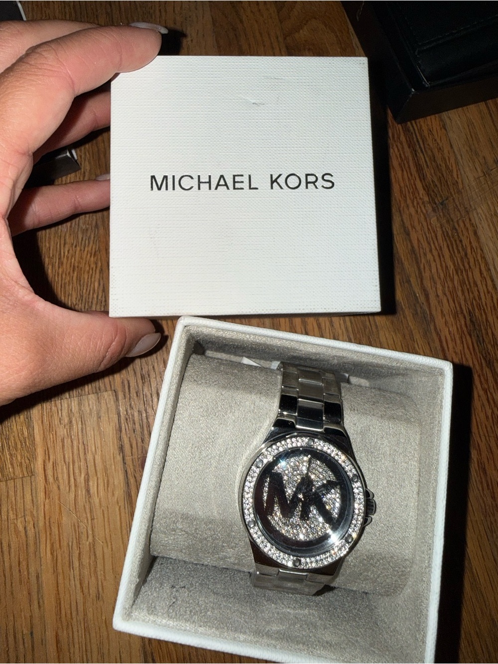 Michael Kors  Silver MK Logo Bracelet Watch